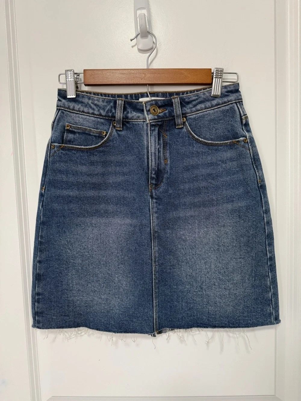 A loves A Denim Cut Off Mini Skirt size 26